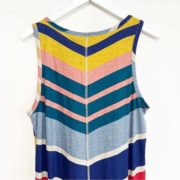 BOGO! NEW Anthropologie Saturday Sunday Chevron Stripe Maxi Dress Large - Picture 6 of 9